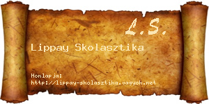 Lippay Skolasztika névjegykártya